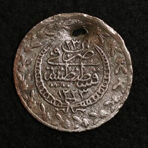 オスマン帝国 マフムト2世時代 10 Para銀貨（1800年前後）[E1450] イスラム、コイン　