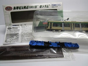 N【3553】★TOMYTEC Nゲージ 阪堺電気軌道1001形 堺トラム★トミーテック 鉄道模型 動作未確認 ケース付き 経年保管品