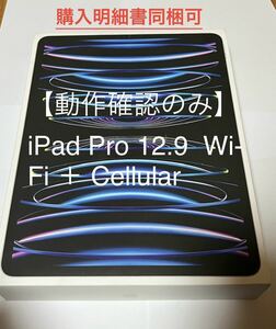 【ほぼ新品(動作確認のみ)】 iPad Pro 12.9インチ 第6世代 Wi-Fi ＋ Cellular 128GB SIMフリー