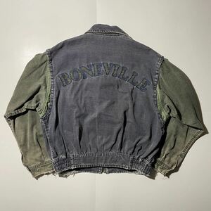 80s BONEVILLE デニム×ナイロン ブルゾン C.P COMPANY STONE ISLAND アーカイブ ヴィンテージ