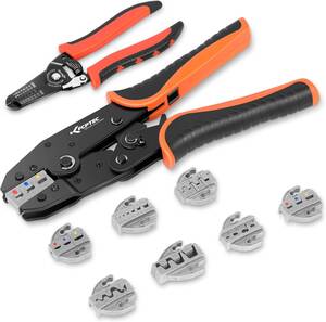 Crimping Tool Set-9 PCS KF CPTEC 圧着ペンチ 圧着工具セット 9個 ラチェット式ワイヤクリンパー 