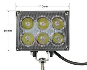 【18-67】ジェットイノウエ　WL-26 LEDワークランプ 角型　DC12V～DC80V使用可能　LEDマーカー　作業灯　照明　JETイノウエ　【2点セット】