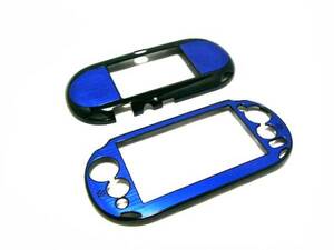 PSVITA2000用保護プラスチックxアルミ収納ケースカバー新品青色