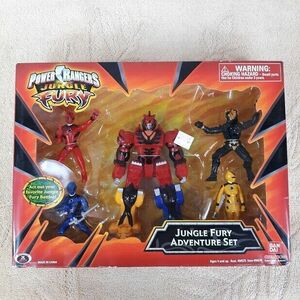 Power Rangers Jungle Fury Adventure Set NeW 5 Figures 6" Megazord Sealed 2007 海外 即決