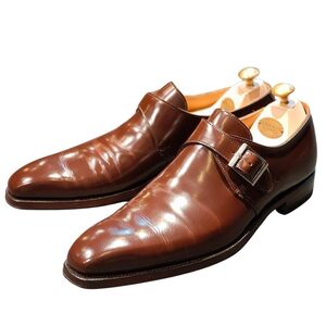 クロケット&ジョーンズ レザーシューズ シングルモンク モンクトン 8E CROCKETT&JONES MONKTON 約26.0cm【LA】【中古】