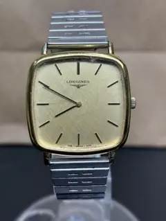 【名品】ロンジン LONGINES/スクエア/稼働品/手巻き/メンズ腕時計