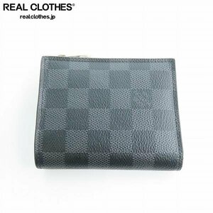 【イニシャル入り】LOUIS VUITTON/ルイヴィトン ダミエ グラフィット ポルトフォイユ スマート 二つ折り財布 N64021 /LPL