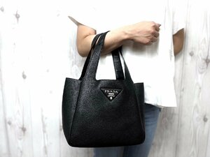 極美品 PRADA プラダ ハンドバッグ トートバッグ バッグ レザー 黒 73141