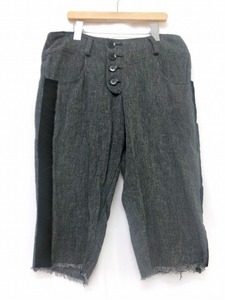 YOUJI YAMAMOTO NOIR ヨウジヤマモト ノワール サイドラインパンツ 2 NB-P13-010 綿100% チャコールグレー Sideline Pants