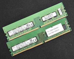 4GB 2枚組 (合計:8GB) DDR4-2133 PC4-17000 ECC Unbuffered DIMM 288pin SK-Hynix PC4-2133P-ED1-11 ワークステーション向け(管:SA6036 x7s