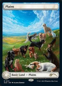 [AG-MTG]【Foil】(1513)■フルアート■《平地/Plains》[SLD] - Raining Cats and Dogs ー 在庫に数枚あり