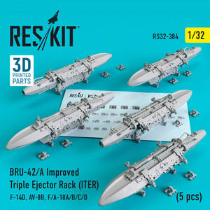 ◆◇RESKIT【RS32-0384】1/32 BRU-42/A ITER 爆弾架(5個入り)◇◆