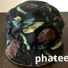 希少モデル◎phatee ハーフキャップ　キャンバス　総柄ベジタブル