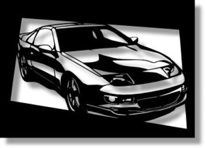 日産(NISSAN) フェアレディZ Z32の切り絵　(2)【A4サイズ】[C4-083]