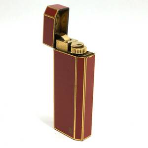 Cartier/カルティエ ローラー式 ガスライター ペンタゴン 五角形 レッド ゴールド 喫煙具 タバコ 煙草グッズ G79930 着火確認済 24f菊MZ