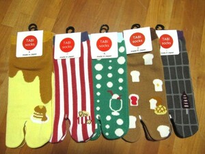 *送料無料*新品*23-25㎝*足袋ソックス5足*日本製*TABI SOCKS②*