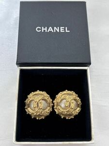 CHANEL シャネル イヤリング 94A ココマーク フェイクパール ヴィンテージ ゴールド アクセサリー