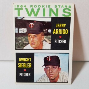 1964 topps ヴィンテージ 野球カード ROOKIE STARS TWINS JERRY ARRIGO DWIGHT SIEBLER ルーキーカード (検)大谷翔平 