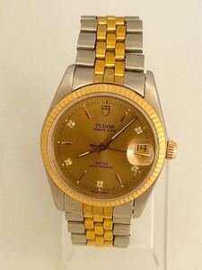 TUDOR チュードル チューダー Prince Date プリンスデイト 74033 34mm Men’s メンズ watch 腕時計 AT 自動巻 18K YG Diamond 稼働中 美品