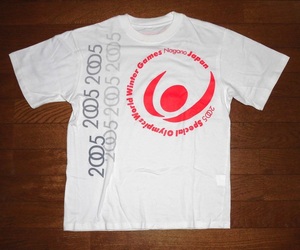 2005年 冬季 スペシャルオリンピックス 長野 オリンピック Tシャツ 半袖 コットン カットソー WHT S 使用僅 ほぼ未使用 美品/五輪