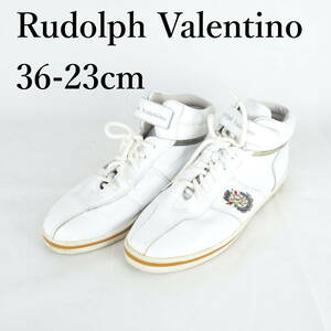 LK9518*Rudolph Valentino*ルドルフ バレンチノ*レディースハイカットシューズ*36-23cm*白