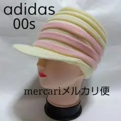 00s adidas ニット帽 ツバ付き 刺繍 cap knit beanie