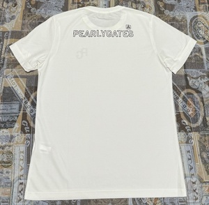 ・未使用 正規品・PEARLY GATES　パーリーゲイツ PGロゴプリント 吸水速乾　ストレッチTシャツ　6号　XLサイズ　ホワイト