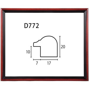 横長の額縁 木製フレーム D772 アクリル付 700X300mm