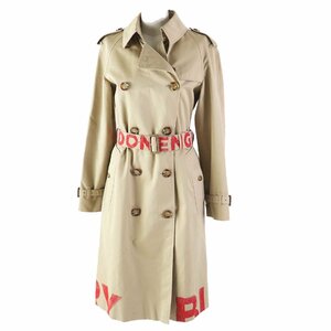 美品◎BURBERRY バーバリー 8037621 グラフィティ トレンチコート ベージュ 36 ガーメント付き 正規品 レディース