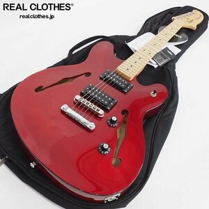 ★【美品】Squier by Fender/スクワイヤー Affinity STARCASTER/スターキャスター セミアコ エレキギター ケース付 同梱×/170