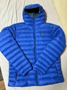 ♪Patagonia（パタゴニア）メンズ・ダウン・セーター・フーディー　USED　超美品　Lサイズ　Blue♪