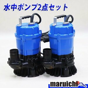 【1円】 水中ポンプ ツルミ HS2.4S 2点セット 100V 60Hz 口径50mm 清水用 農業 送水 鶴見製作所 建設機械 整備済 福岡発 売切り 中古