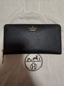 ケイトスペイド katespade 黒 長財布 長財布 レザー