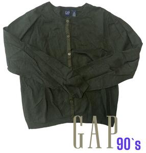 輸入古着　OLD GAP ギャップ　紺タグ　レディース　カーディガン　Lサイズ