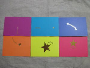 ■7 days cards 藤原弥生 ポストカード 6枚セット① スター 星 ビビットカラー