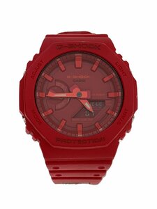 CASIO◆クォーツ腕時計・G-SHOCK/デジアナ/ラバー/RED/RED