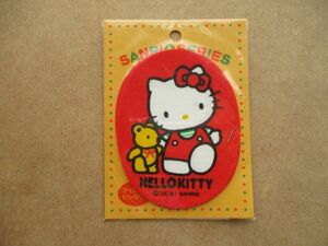 90s サンリオ ハローキティ ひざあて/Aワッペン蒂猫Hello Kittyねこネコ猫パッチ肘かわいい膝アップリケSANRIO入園PATCH昭和レトロ S72