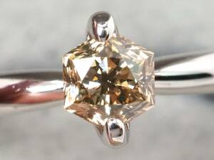 【4253E】Pt900プラチナ 天然ダイヤモンド 0.55ct/4.8g リング 指輪 ♯12