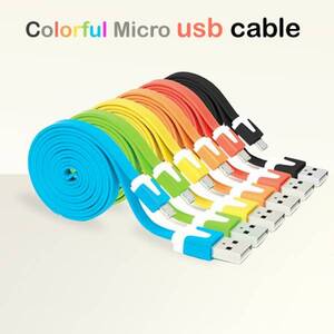 MicroUSB Android スマートフォン フラット USBケーブル