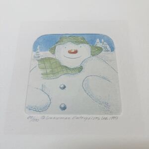 【レア】スノーマン Snowman 原画 絵画 88/500 EnterPrises.Ltd 1990年 美術品 ◎インボイス対応可◎