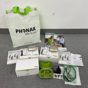 G119-CH12-863 PHONAX フォナック補聴器 Phonak Audeo M 耳かけ型 RICタイプ 充電式 箱付き 説明書付き通電確認済み