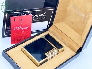 BA0701717　★ 1円～！ S.T.Dupont エス・ティー・デュポン ライター GATSBY ギャツビー 緑レフィル ブラック ゴールドカラー 着火未確認