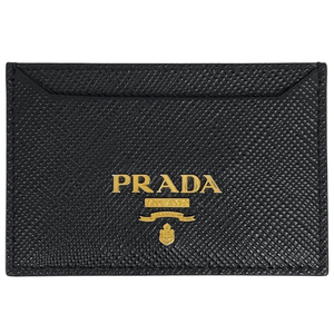 プラダ PRADA ロゴ カードケース パスケース サフィアーノレザー ネロ(ブラック) 1MC208 レディース 【中古】