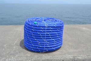 20mm100m★水に浮くロープ！万能PPブレイド24打ブルー