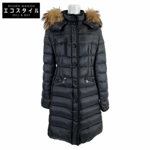 国内正規/ MONCLER モンクレール HERMIFUR エルミファー ファー/フード付 ダウン コート 1 ネイビー レディース