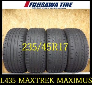 【L435】KZ0012184 送料無料◆2022年製造 約7部山◆MAXTREK MAXIMUS M1◆235/45R17◆4本