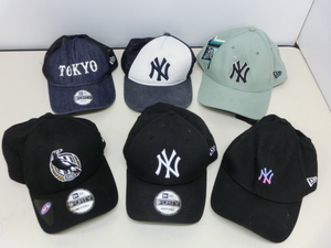 1248PSZ◎NEW ERA ニューエラ キャップ 6点セット 9FORTY 他 ニューヨーク ヤンキース など 帽子◎中古