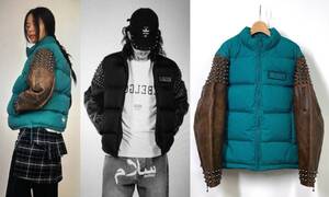 【新品 23SS Mサイズ】Supreme × UNDERCOVER Puffer Jacket 袖レザー スタッズ ダウンジャケット シュプリーム アンダーカバー HB3993