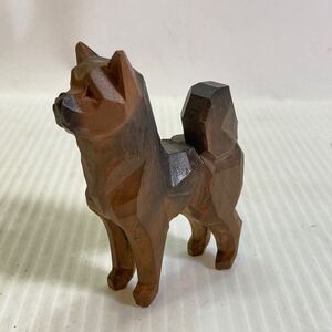 木製 彫刻 木彫り 置物 犬 いぬ イヌ オブジェ インテリア ミニチュア コレクション