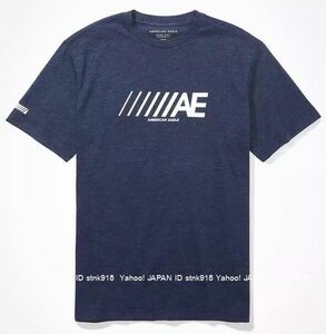 〓ラス２!! アメリカンイーグル/US XXXL/AE Reflective Graphic Tシャツ/Navy